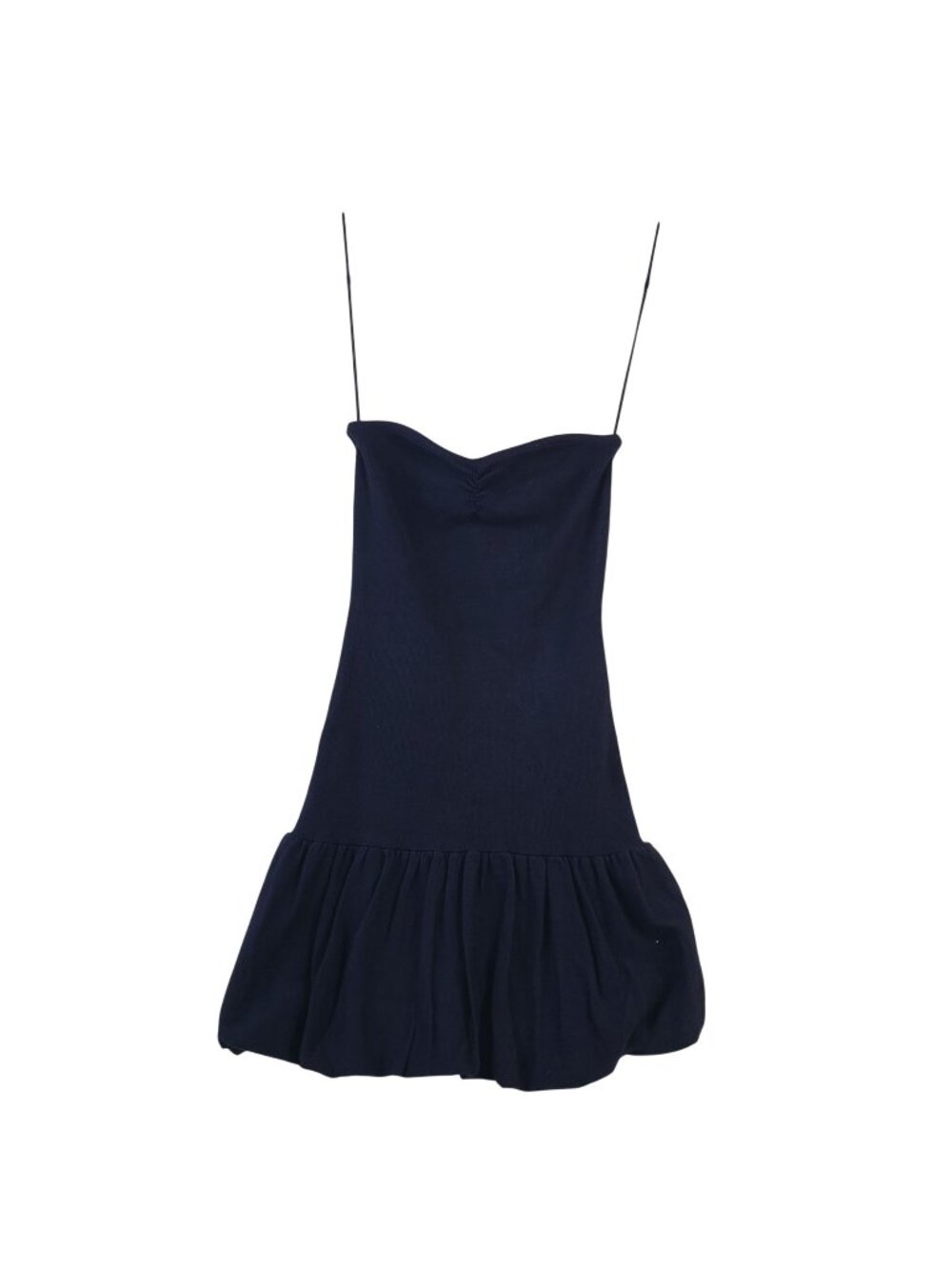 NEW Freshman 1996 Navy Mini Strapless Dress With Ruffled Hem Women's Size Small